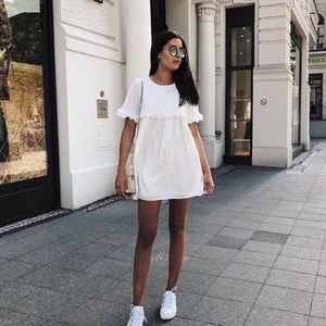 Zara White Romper Dress